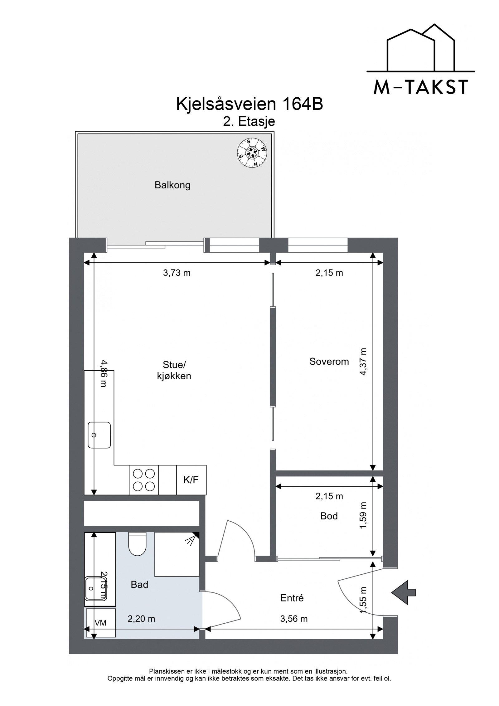 Plantegning Kjelsåsveien 164B Galleribilde