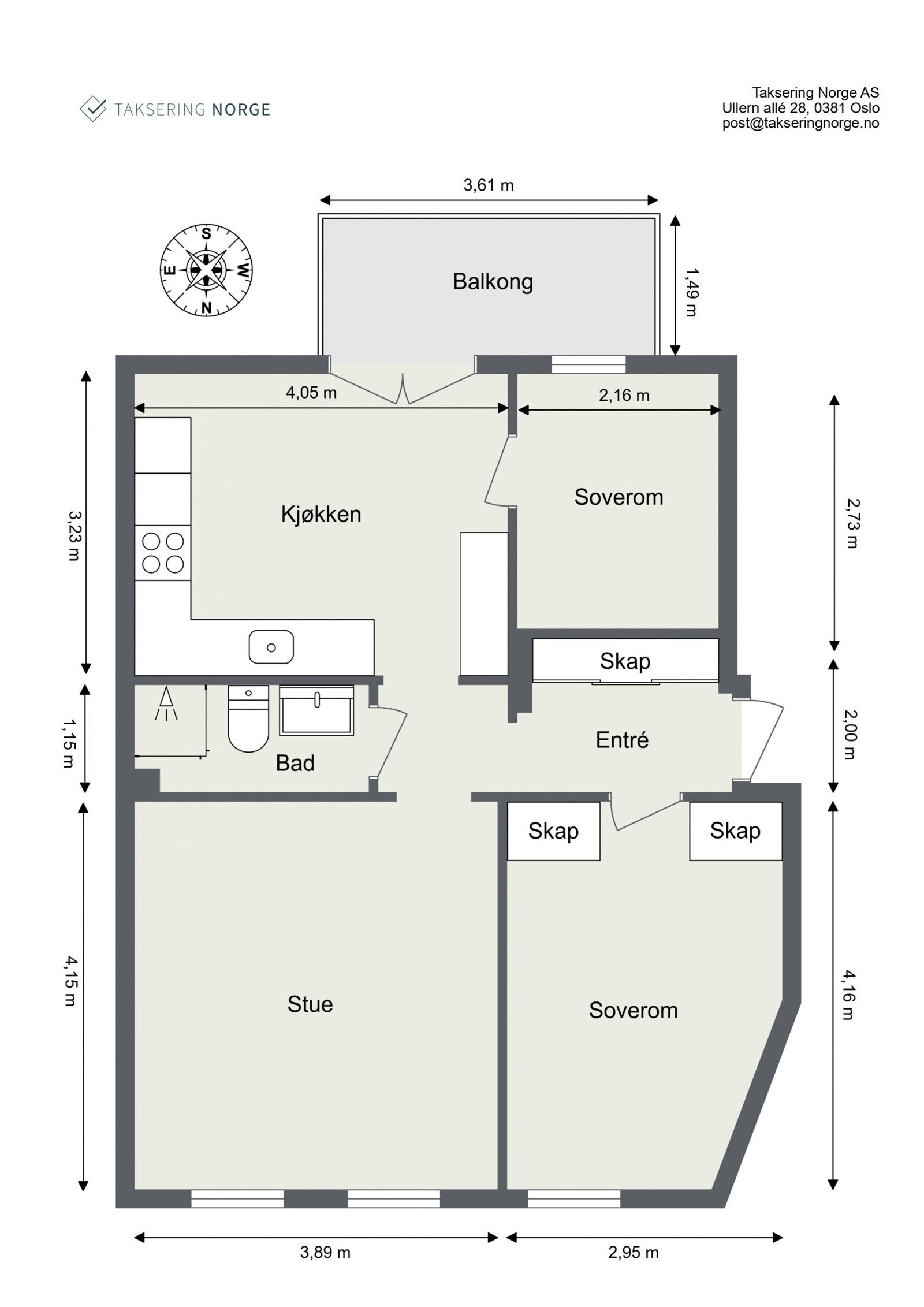 Målbar plantegning. Galleribilde