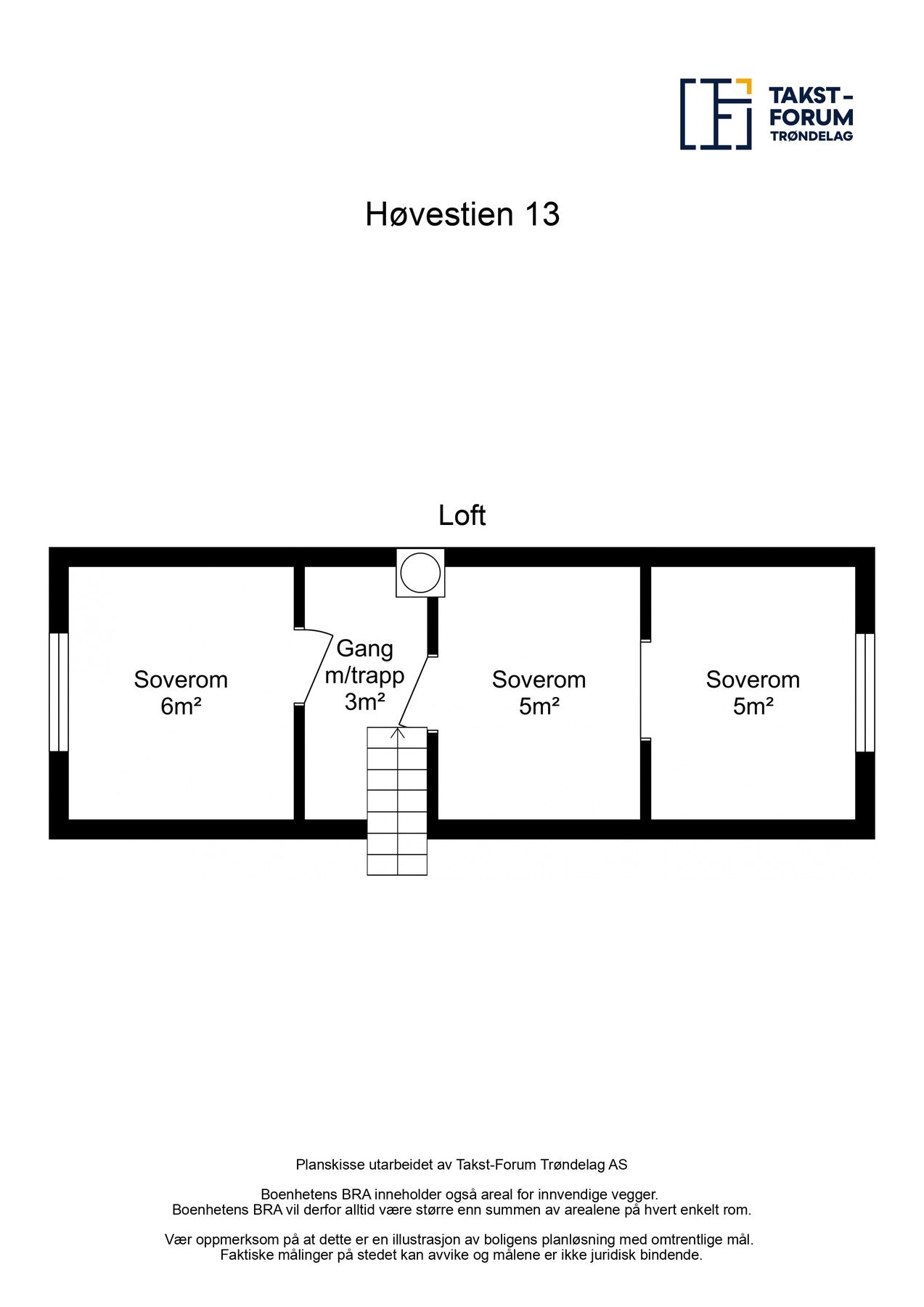 Planskisse loft. Galleribilde