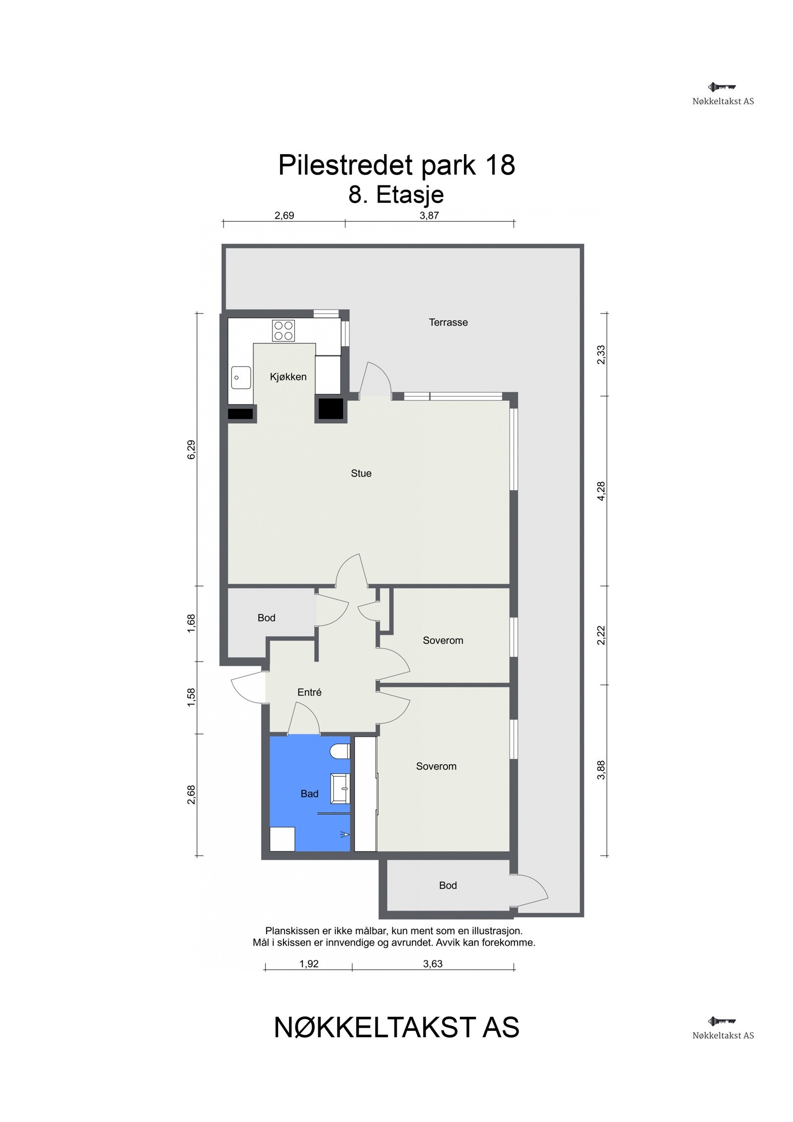 Plantegning - Pilestredet Park 18 Galleribilde