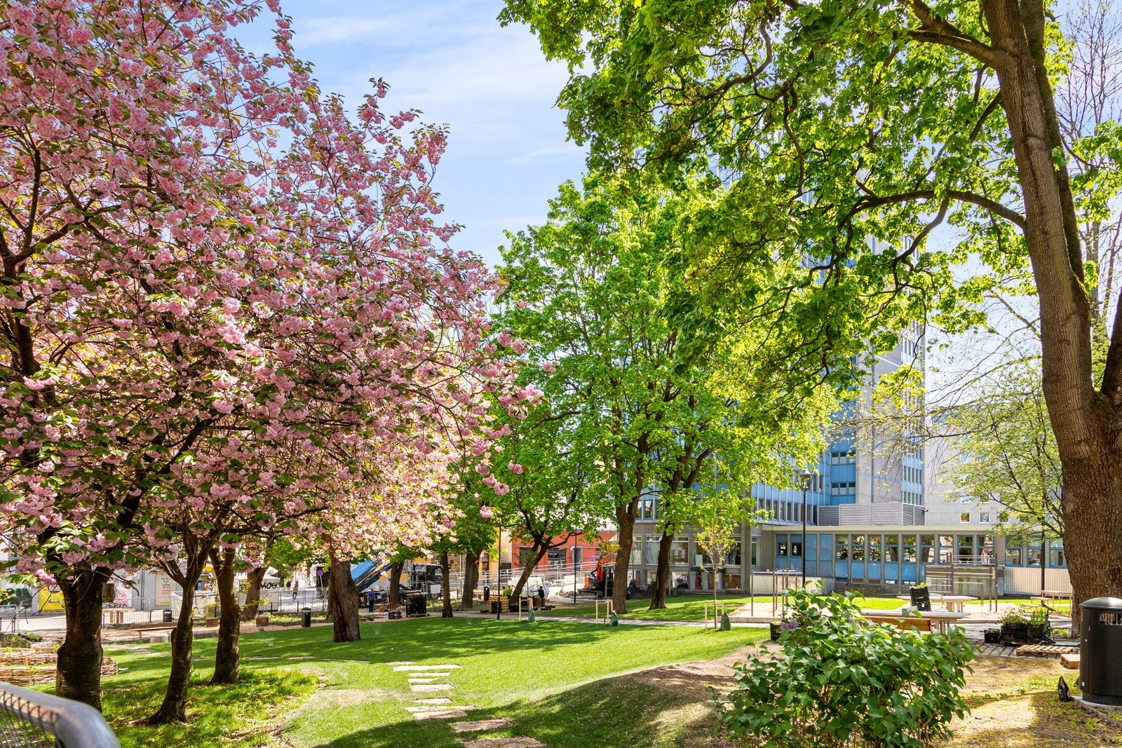 Parken er så godt som ferdigstilt, og beboere i området har nå enkel tilgang til en nydelig park. Galleribilde