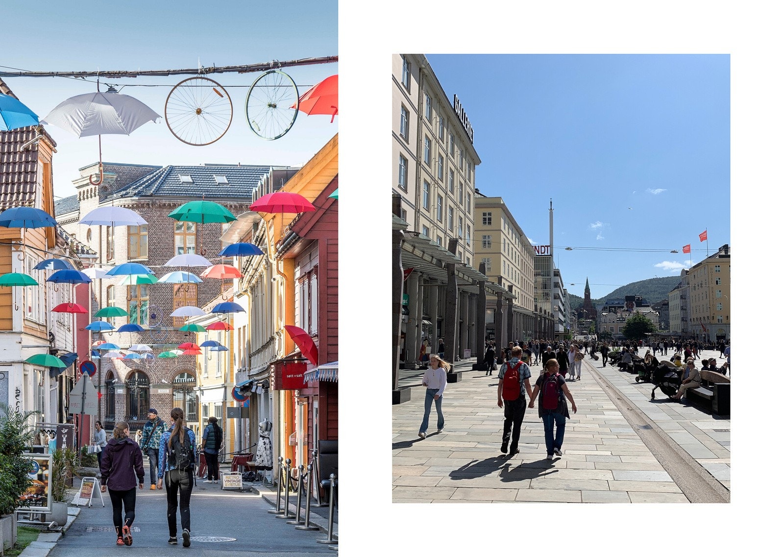 Fra leiligheten er det kort vei til shopping og kulturliv. Galleribilde