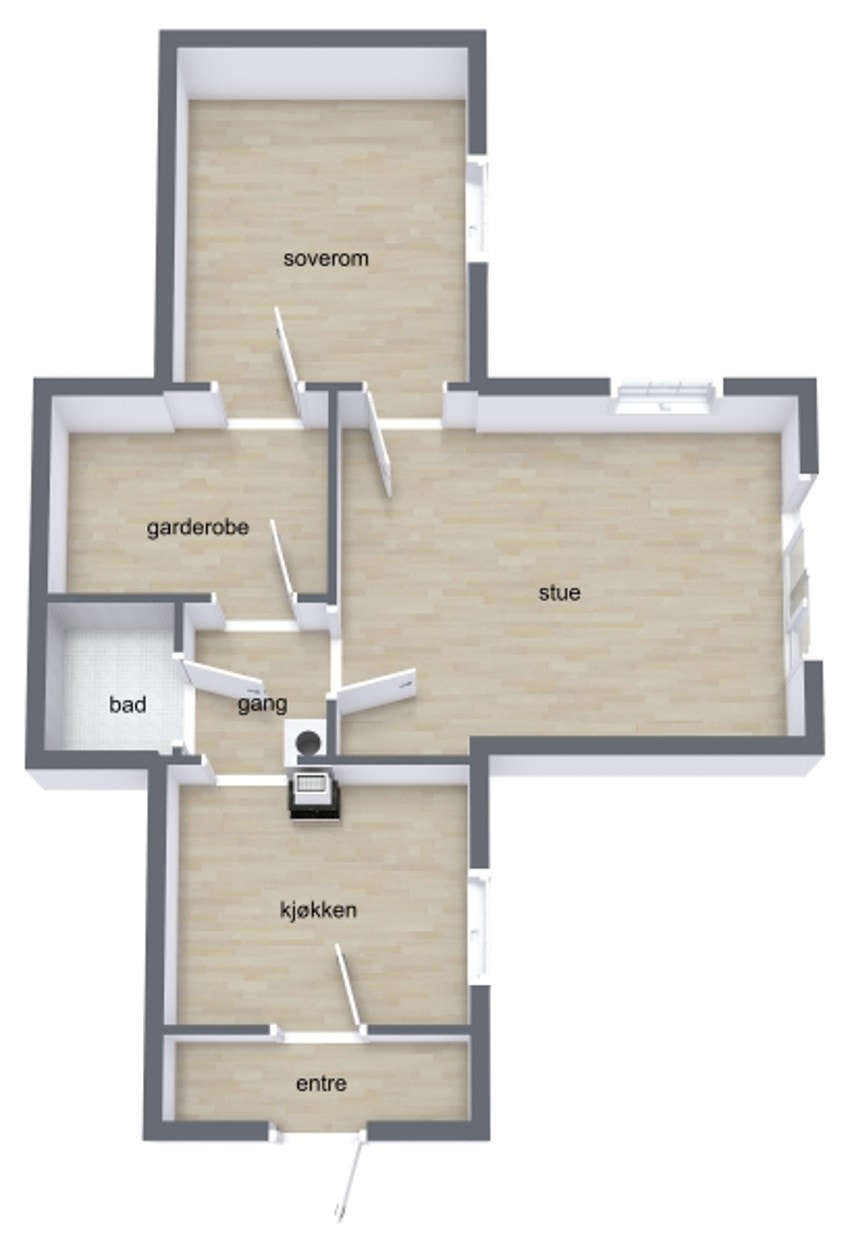 Plantegning u.etg. Galleribilde