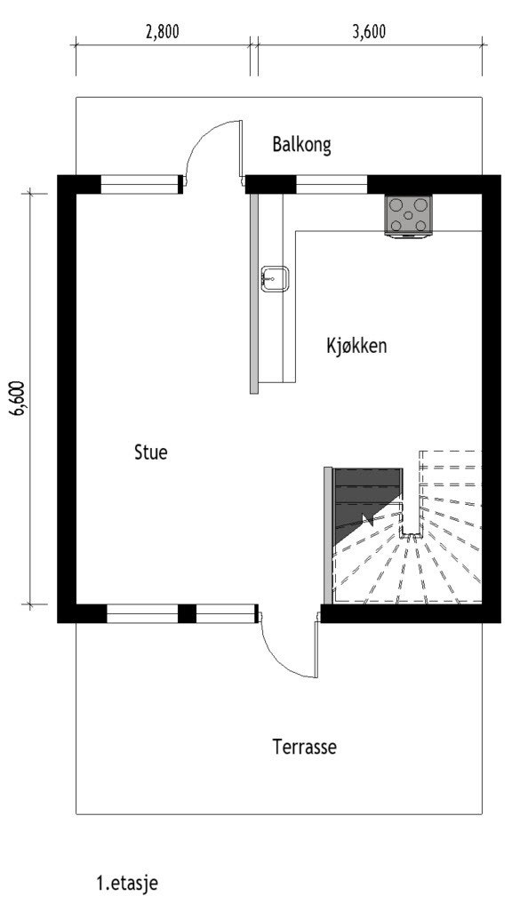 Plantegning 2. etg Galleribilde