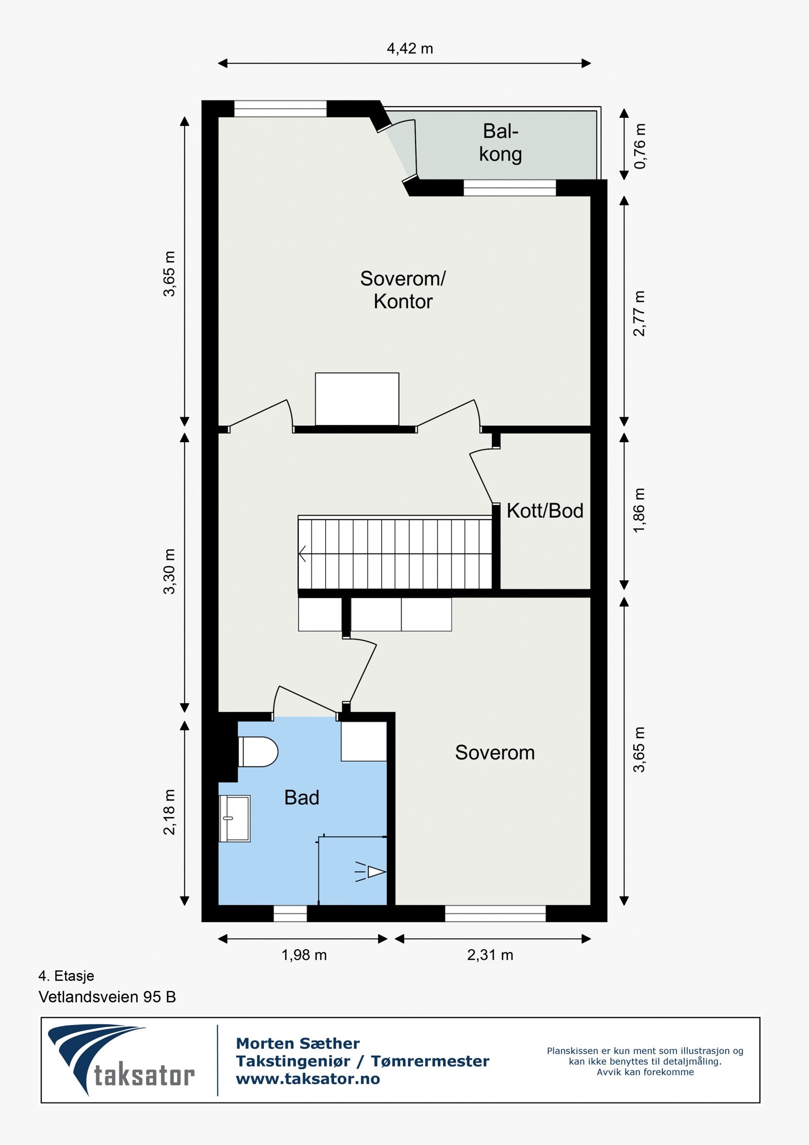 Planskisse 4. Etasje Galleribilde