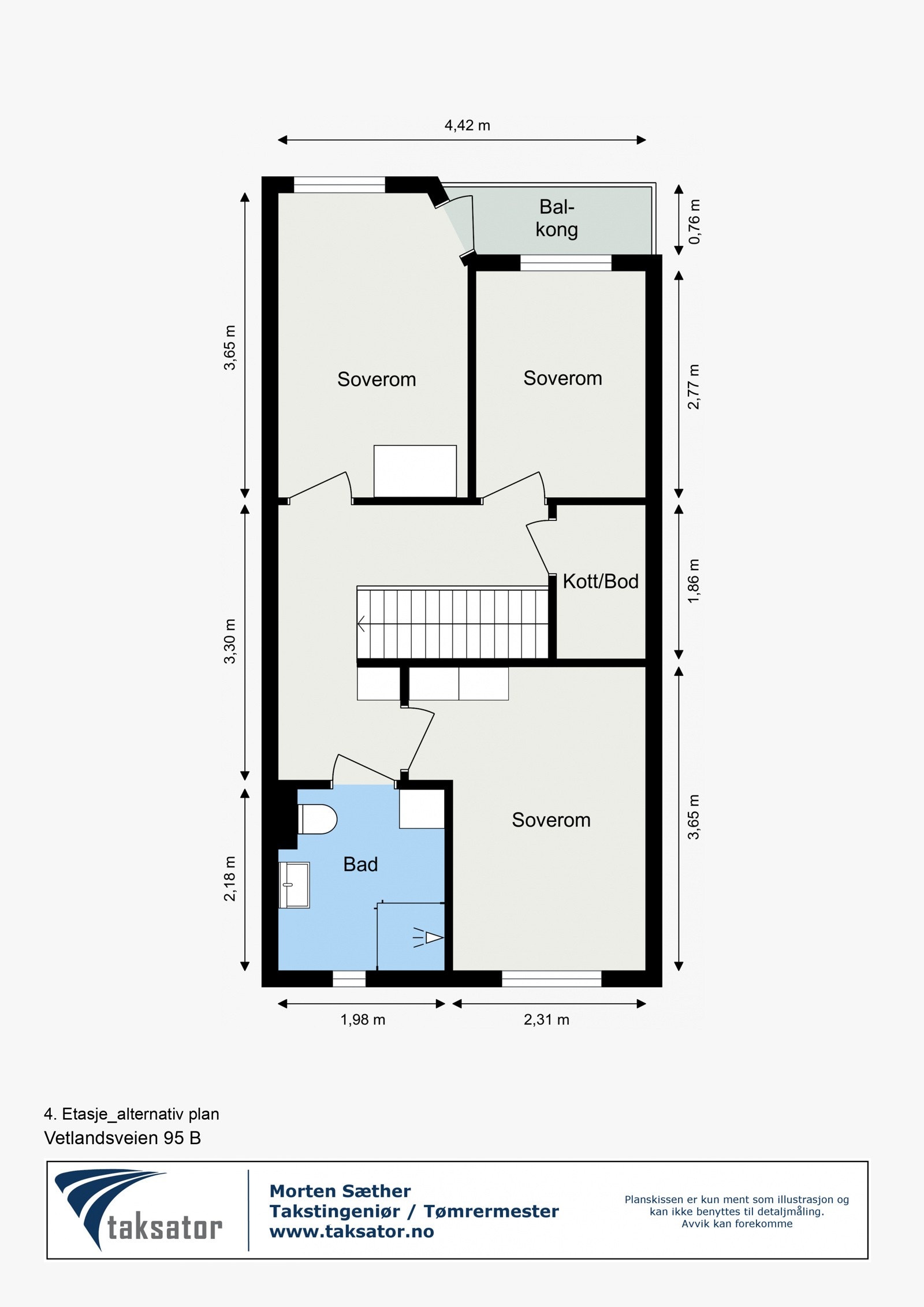 Alternativ planskisse 4. Etasje Galleribilde