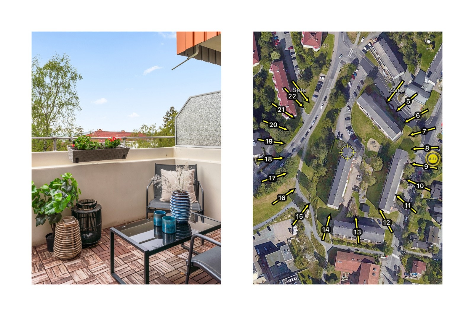 Her kan man nyte gode solforhold i løpet av dagen. Galleribilde