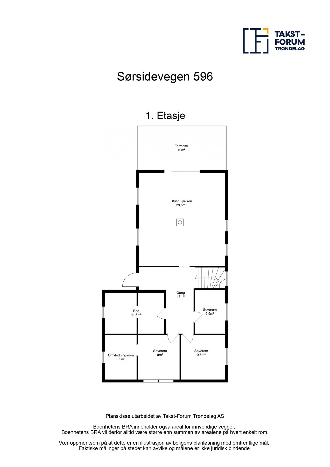 Plantegning - Enebolig - 1. etg. Galleribilde