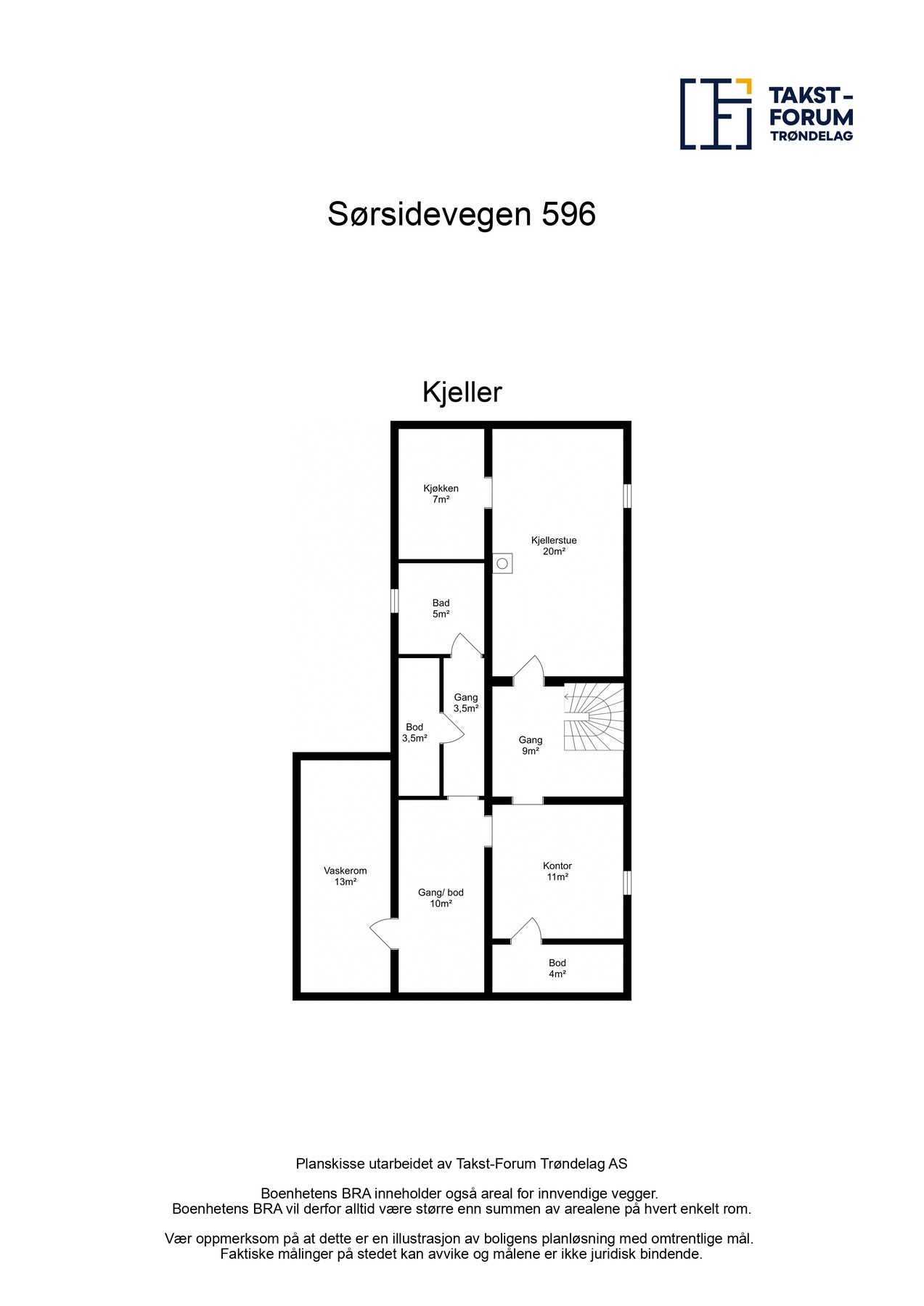 Plantegning - Enebolig - Kjeller. Galleribilde
