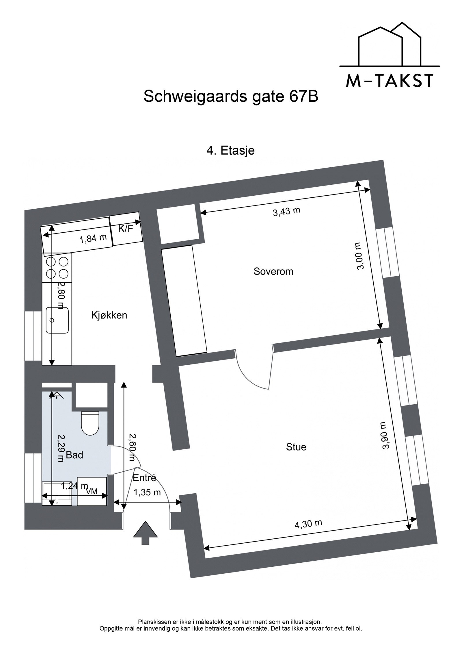 Leiligheten har en god og romslig planløsning Galleribilde