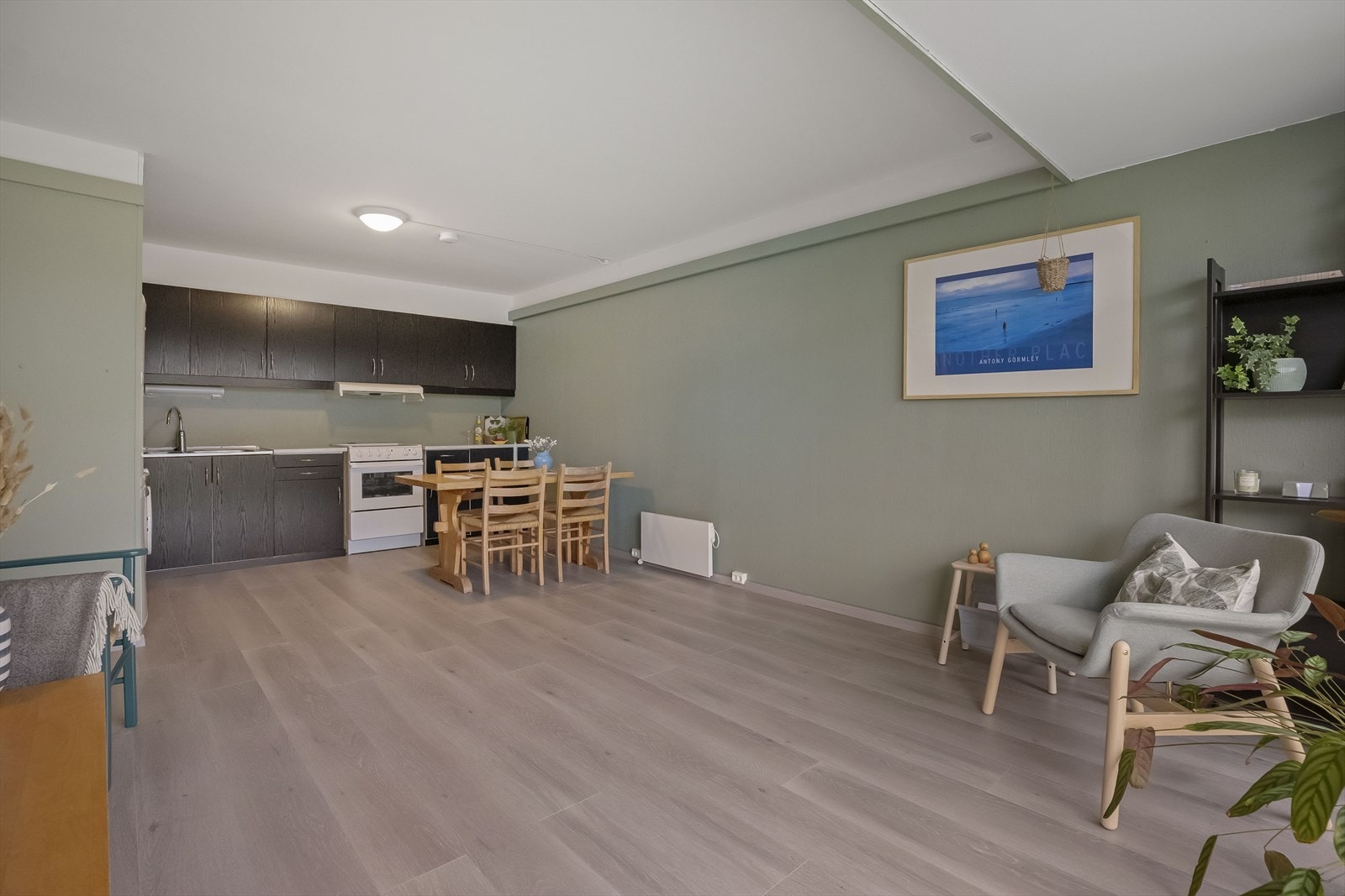 Stue med åpen kjøkkenløsning Galleribilde