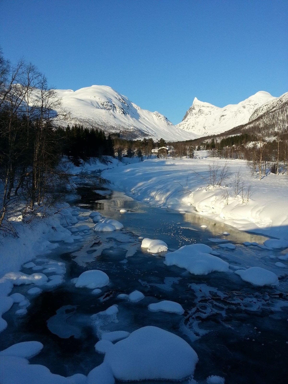 Eit snørikt område vinterstid, med kort veg til skitrekk, langrennsløyper og toppturar! (privat bilete) Galleribilde