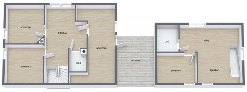 Plantegning 2.etasje Galleribilde