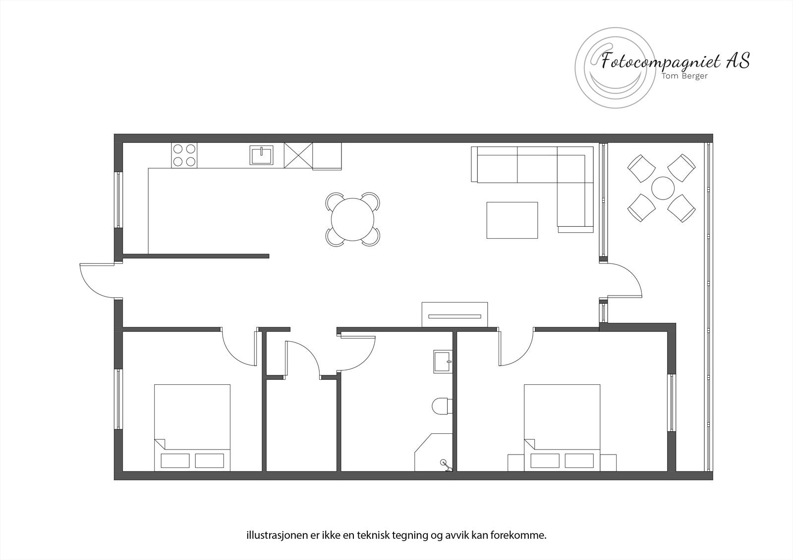 Plantegning Vadmyrveien 26. Galleribilde