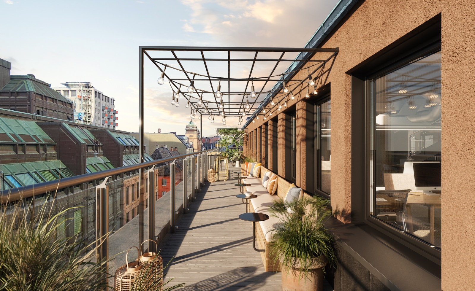 Eksklusiv takterrasse for ny leietaker Galleribilde