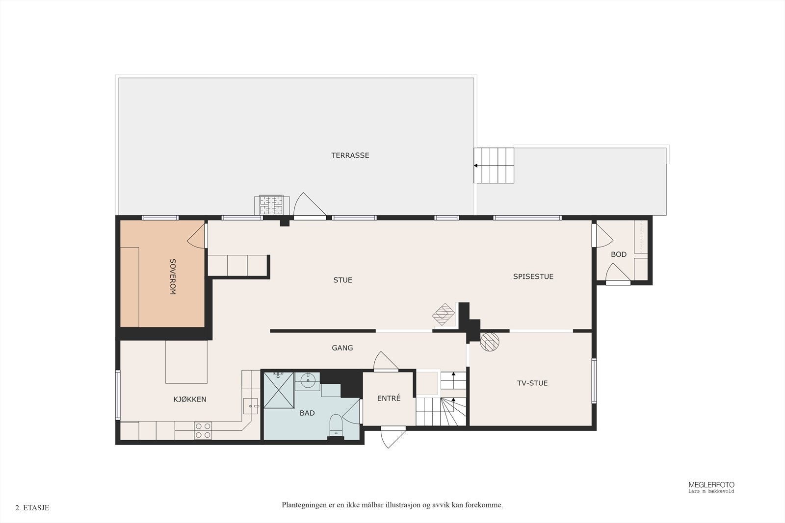 Plantegning av hovedplan Galleribilde