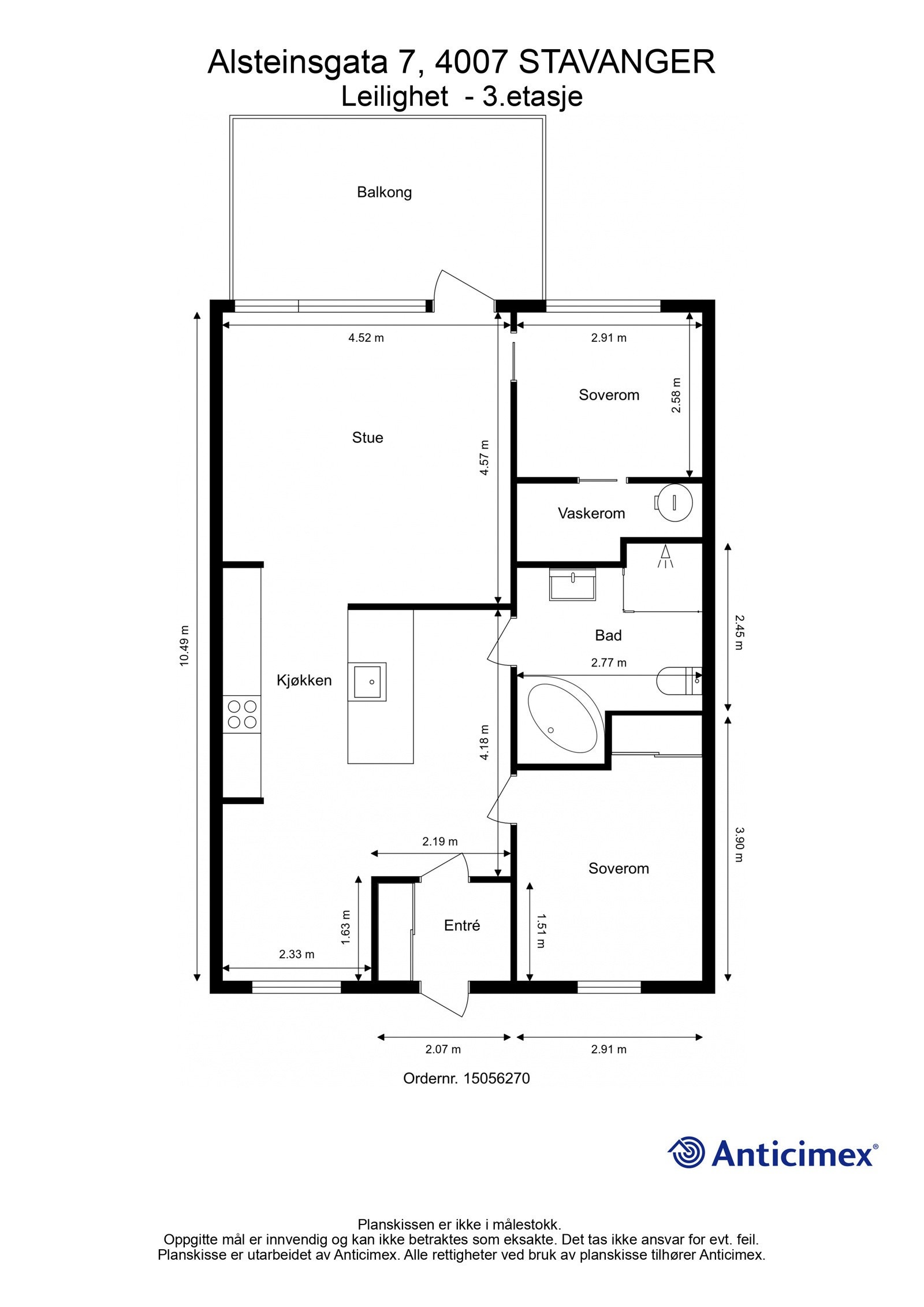 Plantegning - 3.etg. Galleribilde