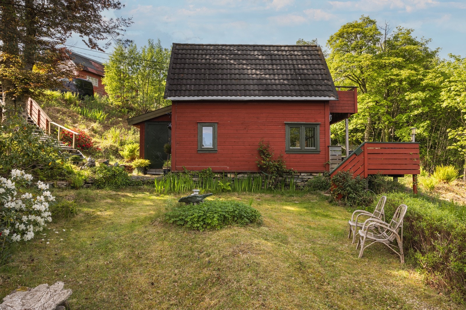 Stor solrik uteplass Galleribilde