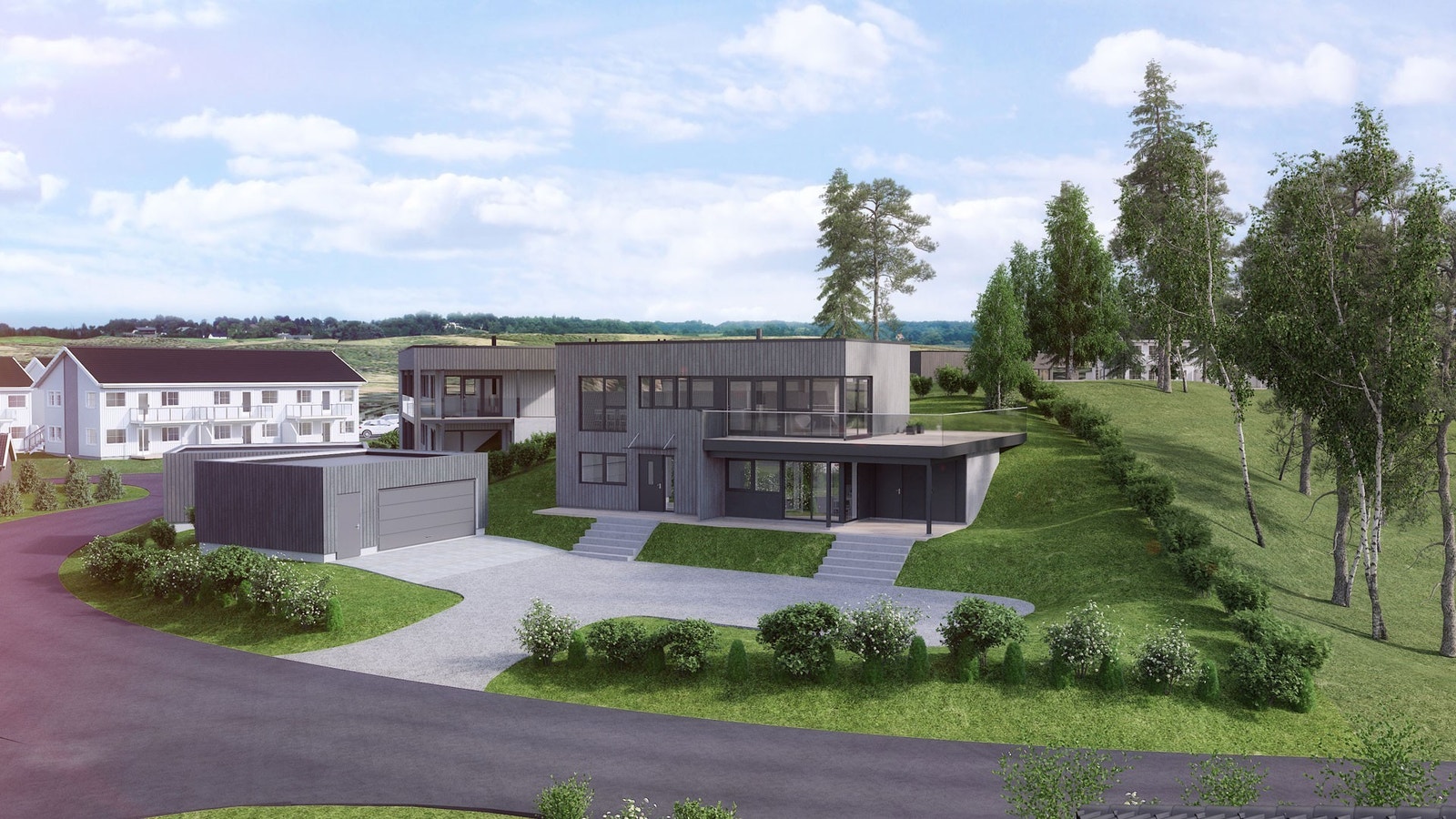 Vårt forslag på tomten. Illustrasjon, avvik vil forekomme. Galleribilde