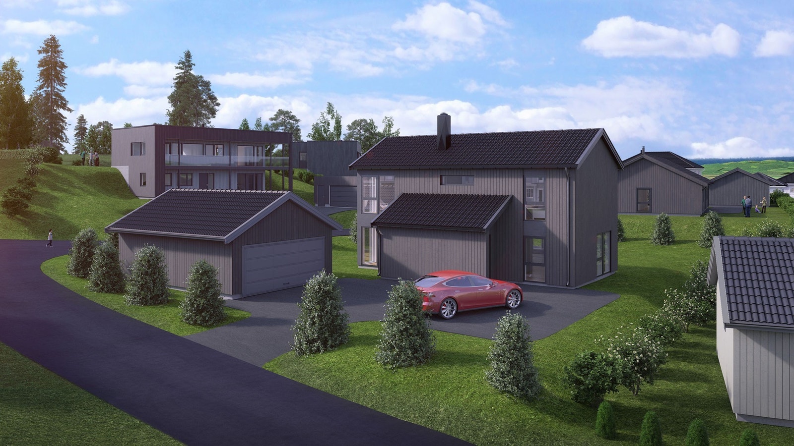 Vårt forslag på tomt 33. Illustrasjon, avvik vil forekomme. Galleribilde