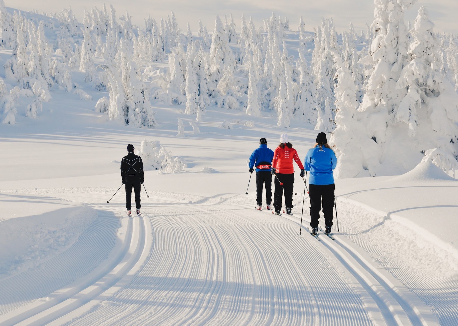 Området byr på 350 km med oppkjørt løypenettverk Galleribilde