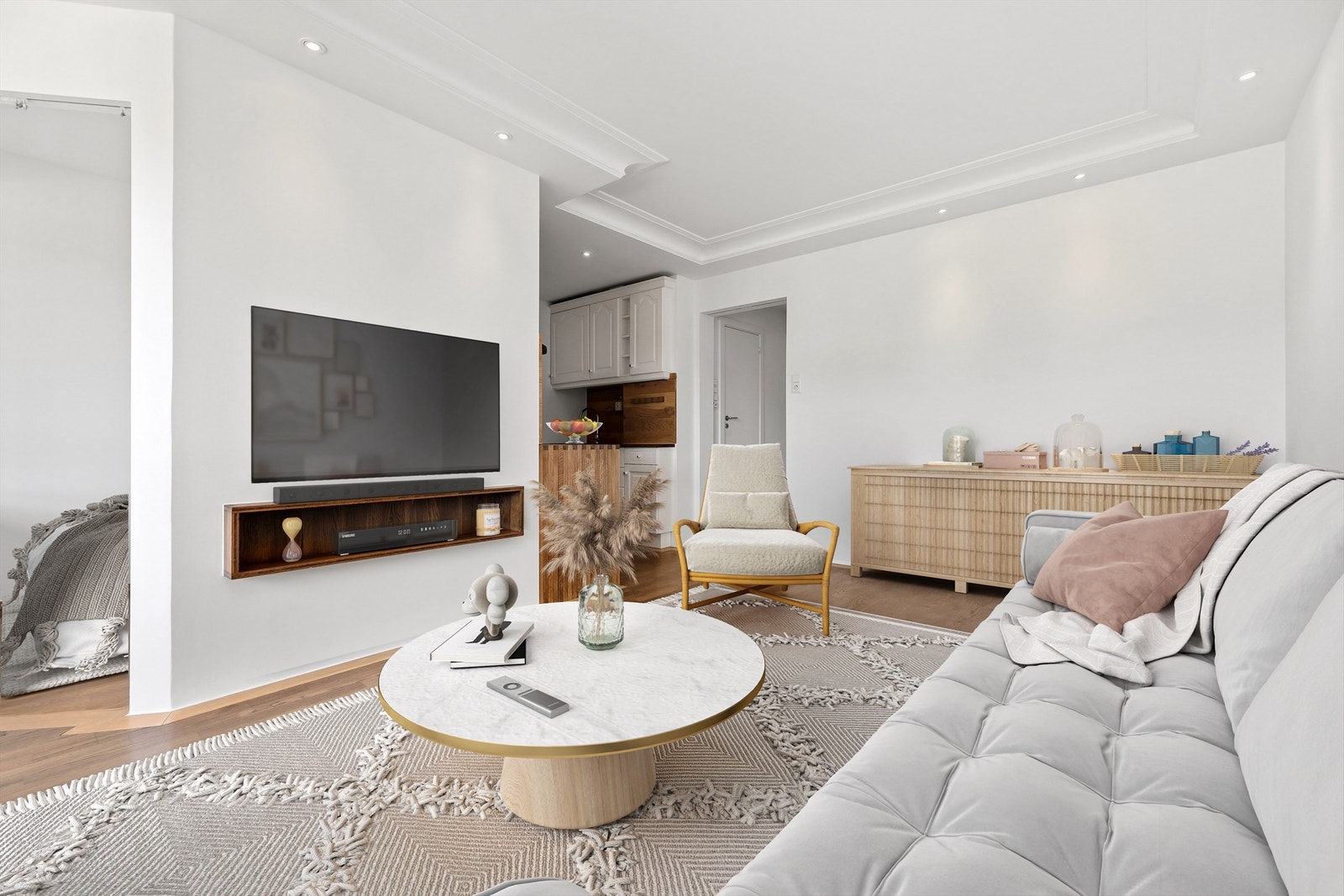 Virtuell styling av stue Galleribilde