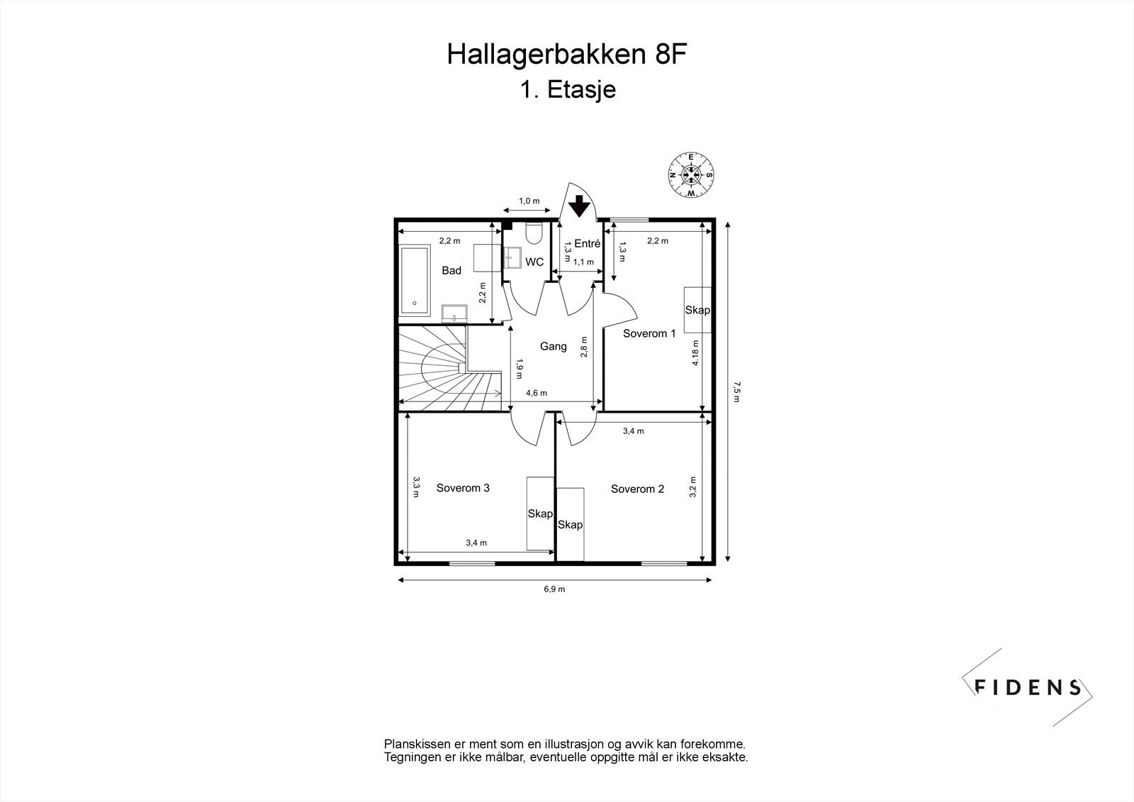 Plantegning 1.etasje Galleribilde