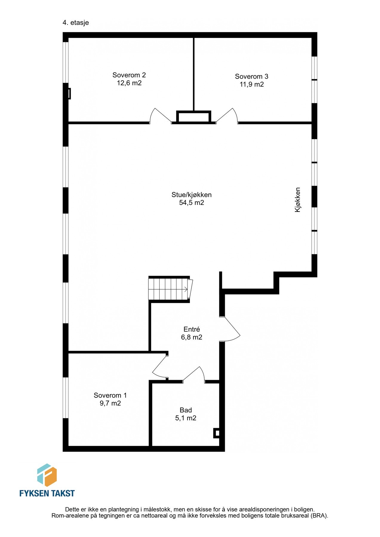 Plantegning 4.etasje. Galleribilde