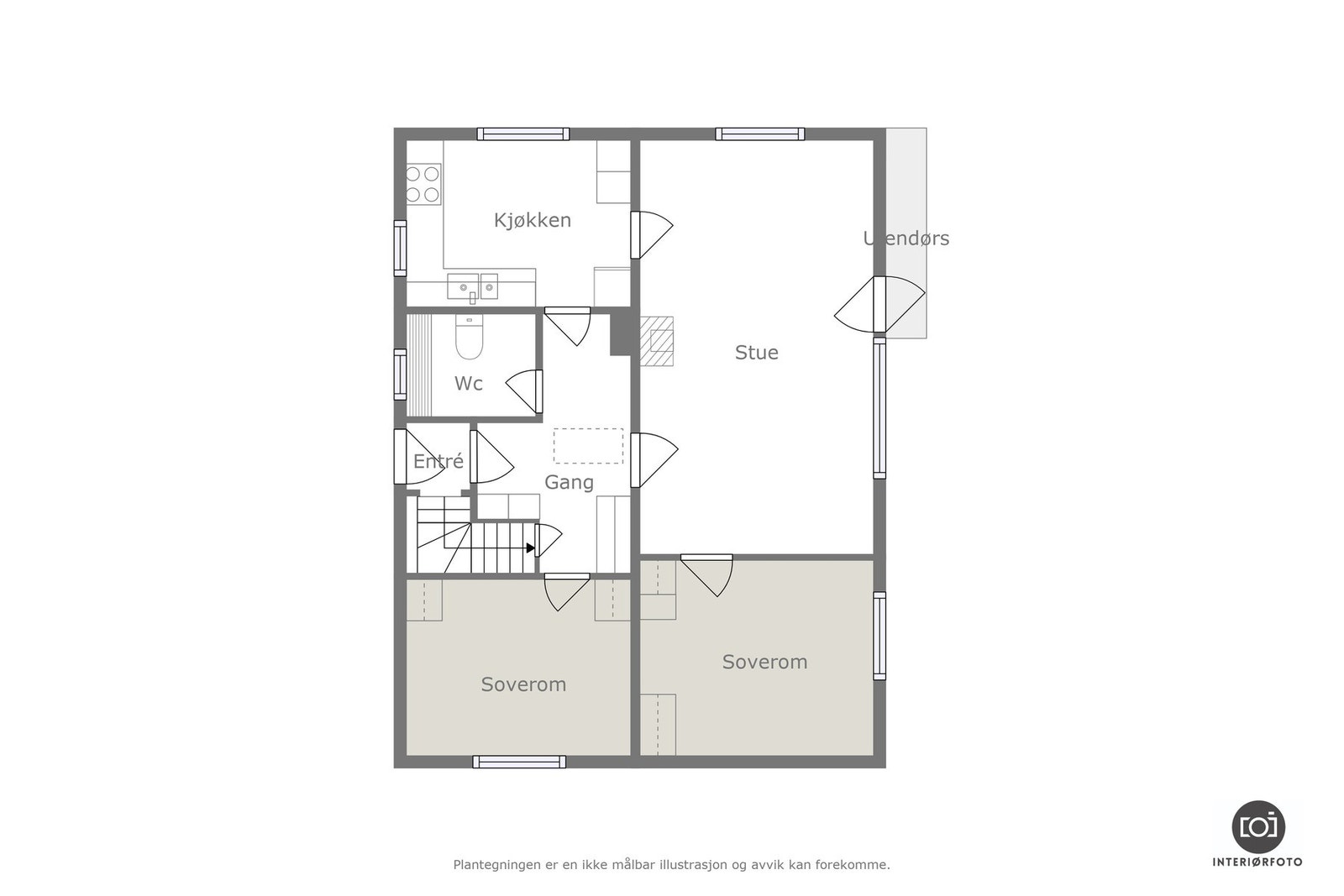 Planskisse hovedetasje Galleribilde