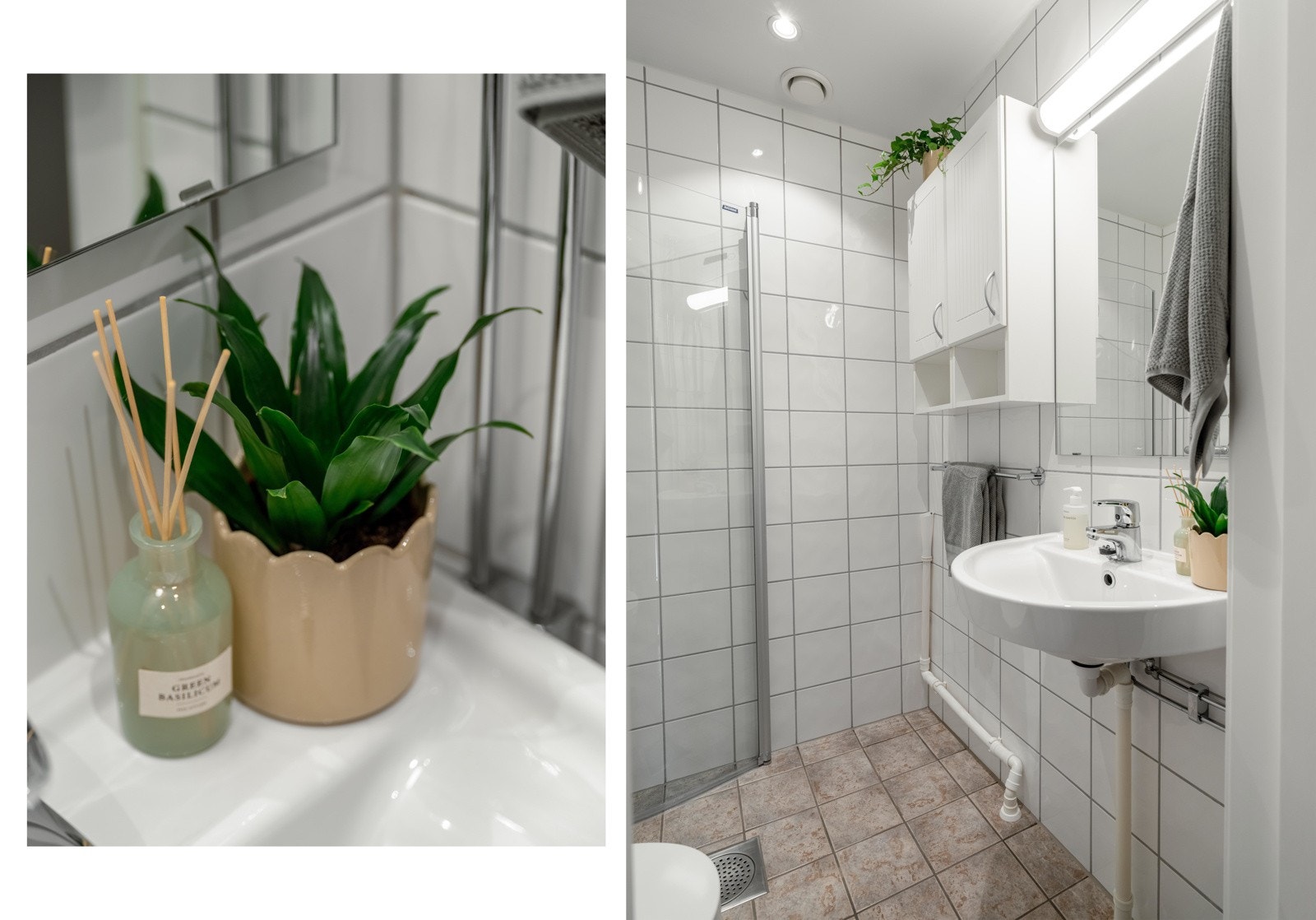 Det er plass og opplegg til vaskemaskin i hjørnet her. Bonus: Det er også fellesvaskeri i kjelleren. Galleribilde