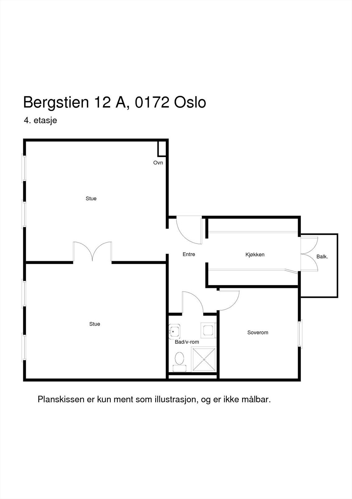 Bergstien 12 A, 4. etasje1.jpg Galleribilde