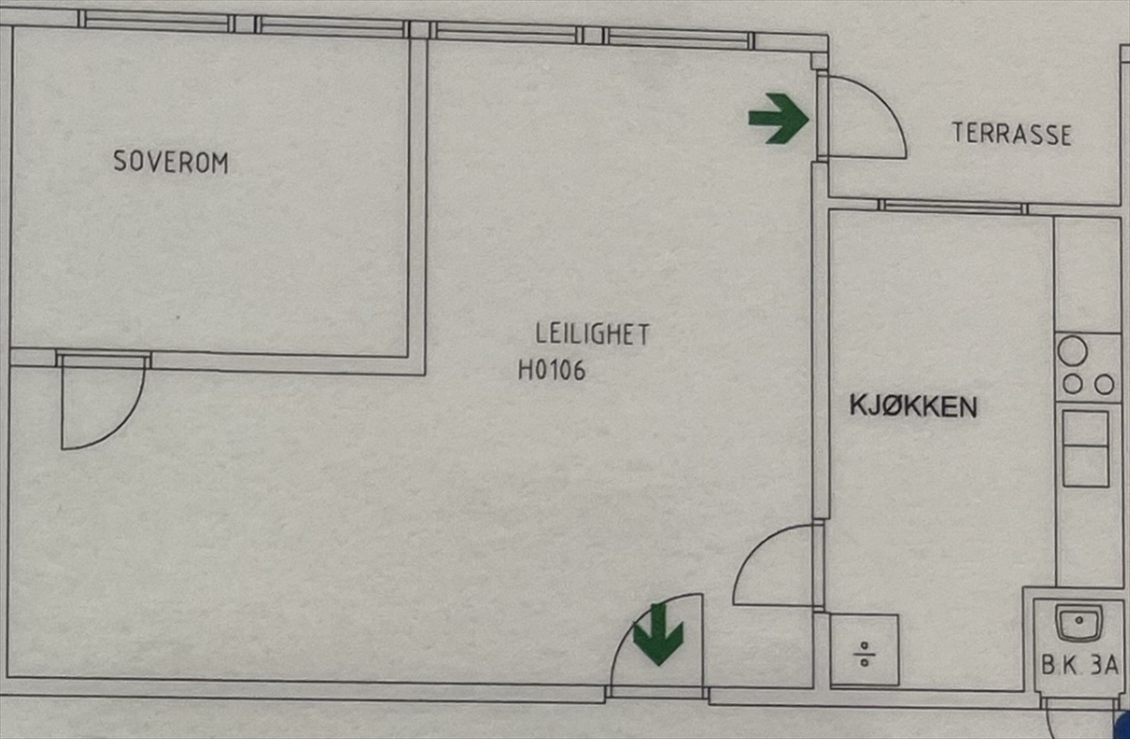 Plantegning uten mål. Galleribilde