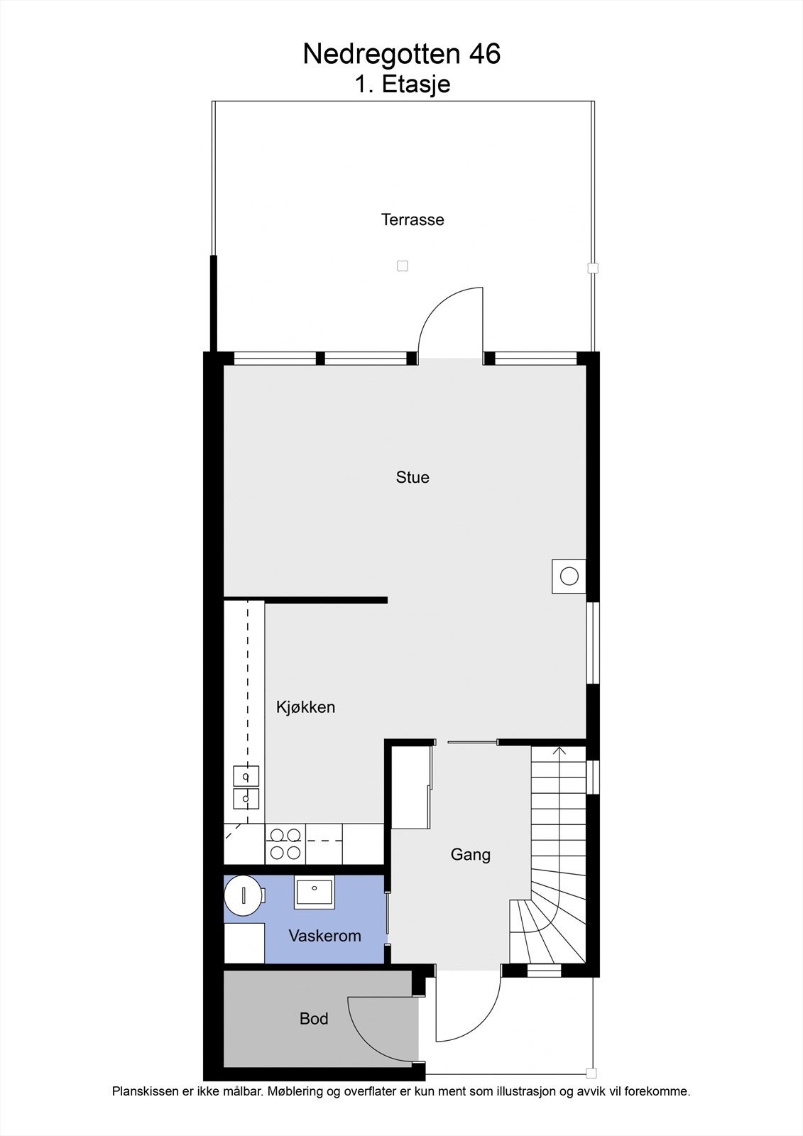 Plantegning 1 etasje Galleribilde