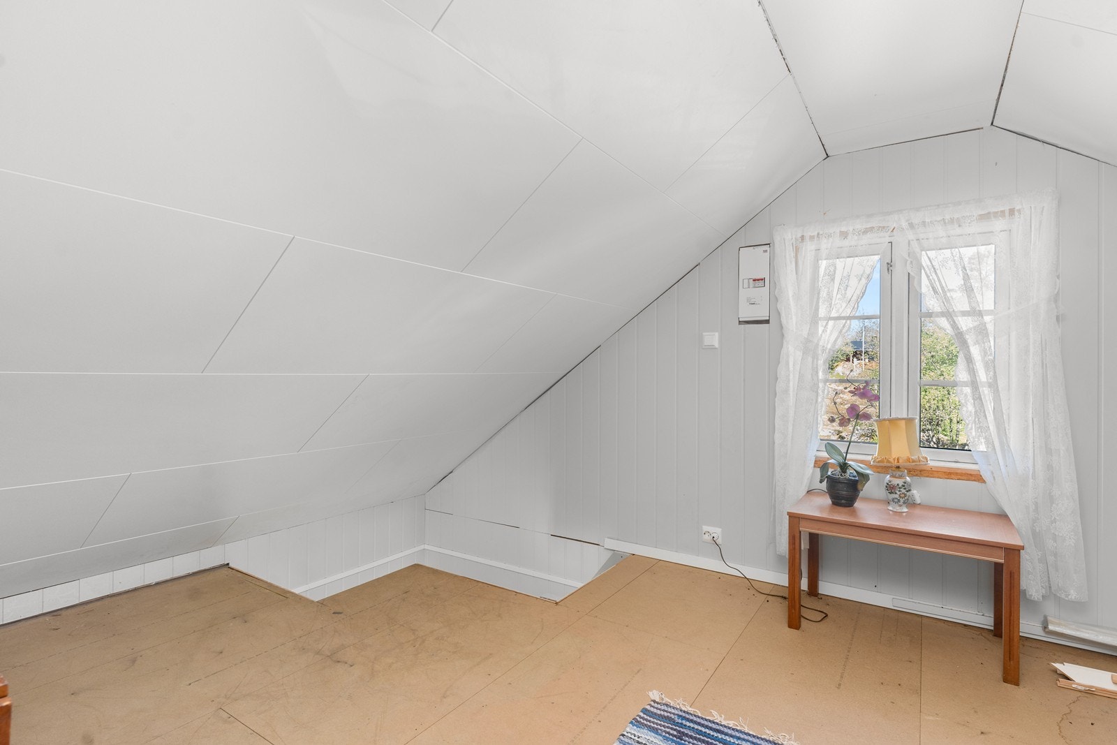 Soverom i påbygget fra 2015. Litt innvendig arbeid gjenstår. Galleribilde