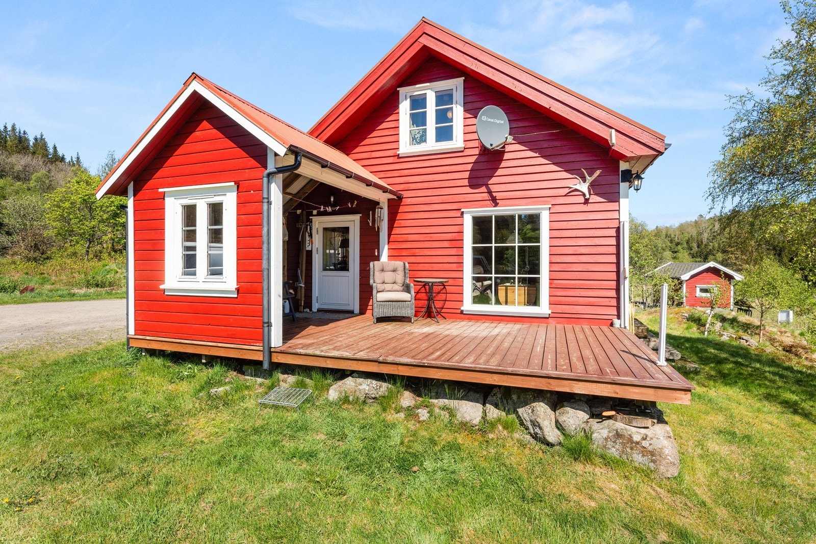 Stor terrasse med overbygg. Galleribilde