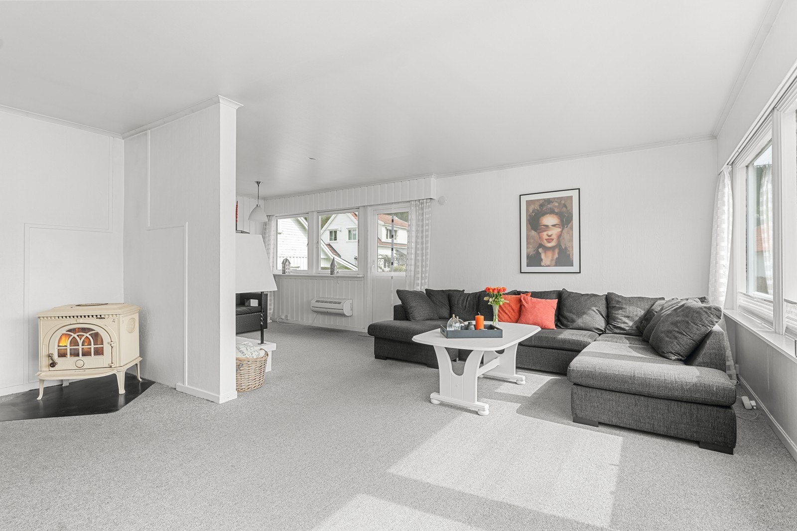 Åpen lys stue Galleribilde
