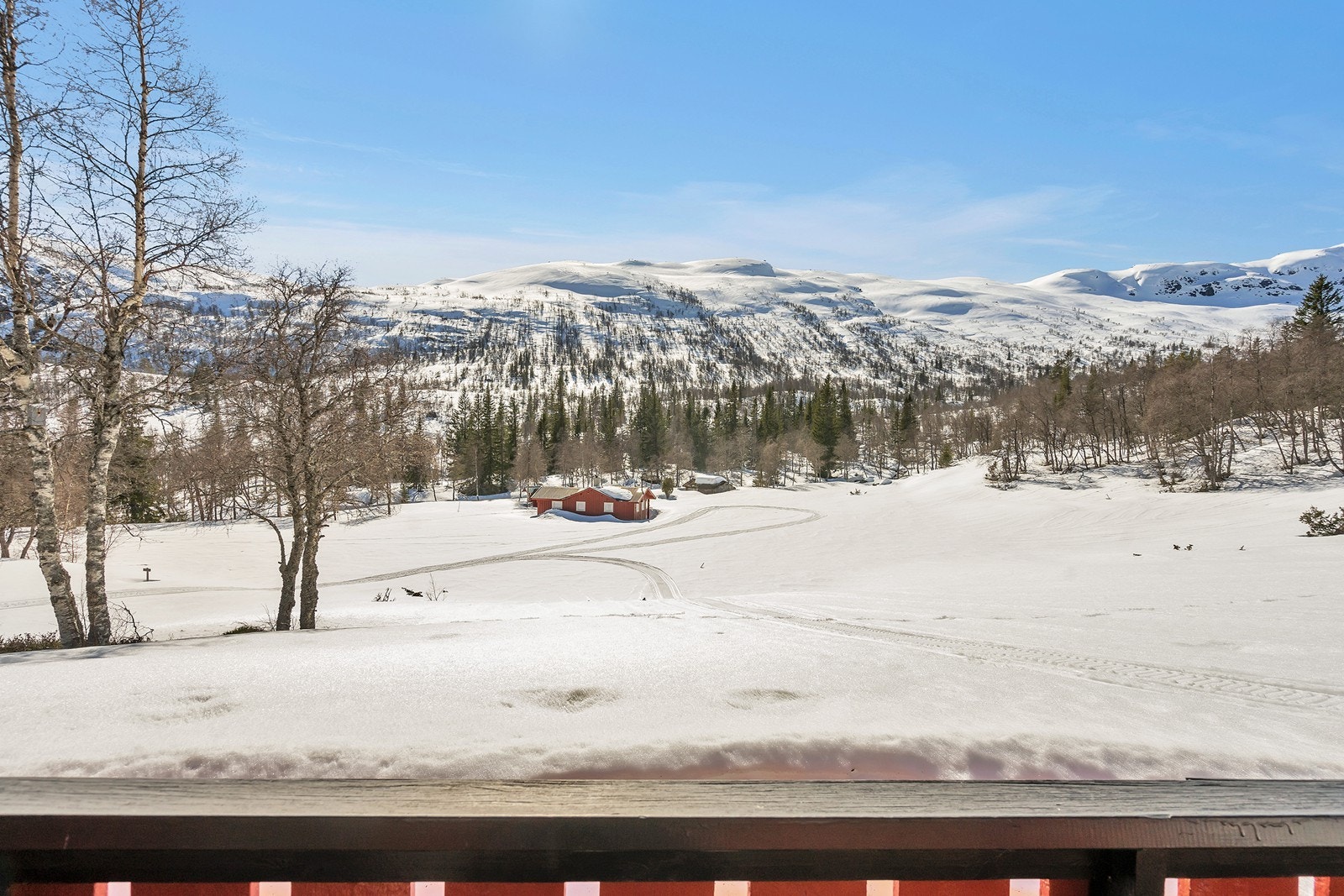 Fin utsikt over området fra hytta Galleribilde