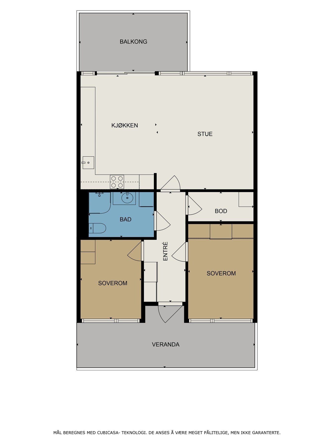 Planskisse over leiligheten. Galleribilde