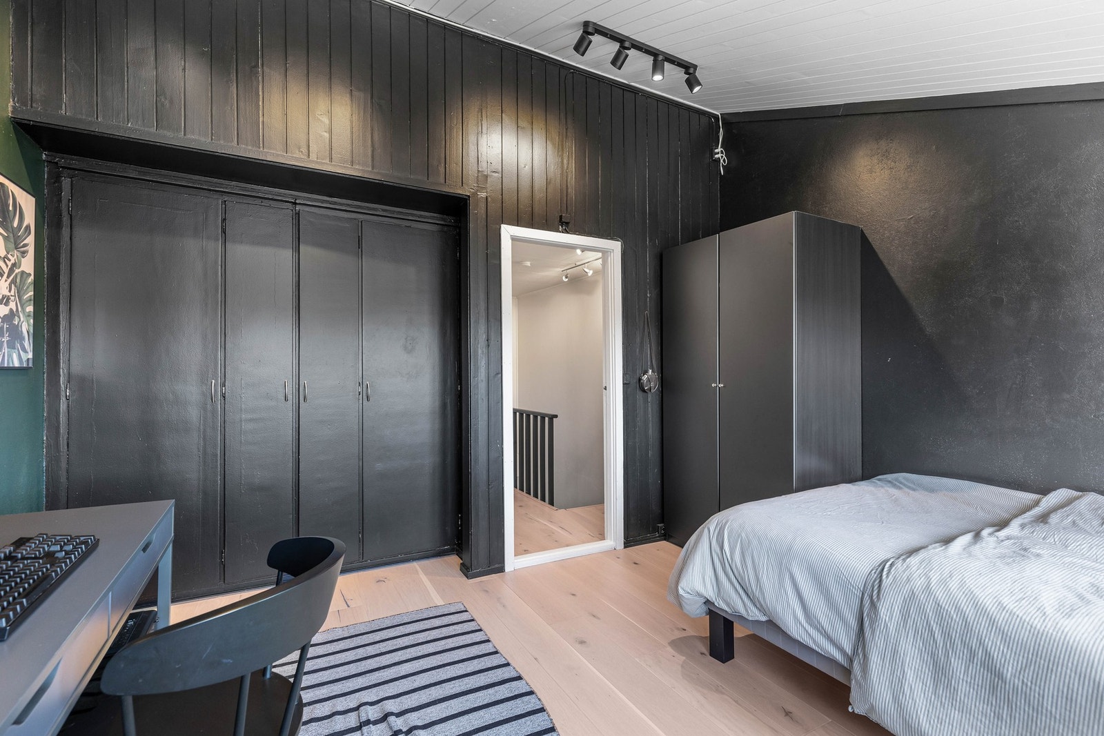 Med dagens løsning er soverommet utstyrt med en stor garderobe. Galleribilde