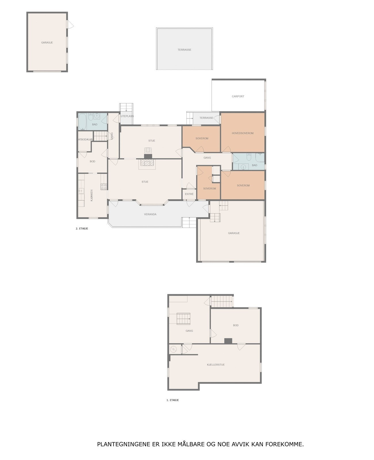 Plantegning alle etasjer. Galleribilde