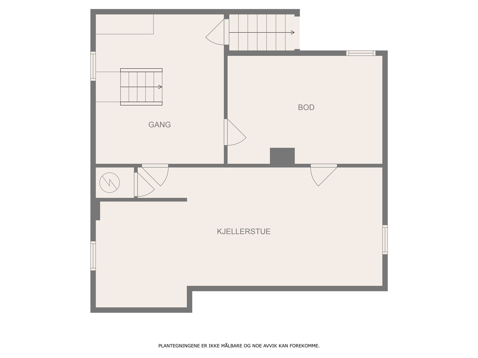 Plantegning kjeller. Galleribilde