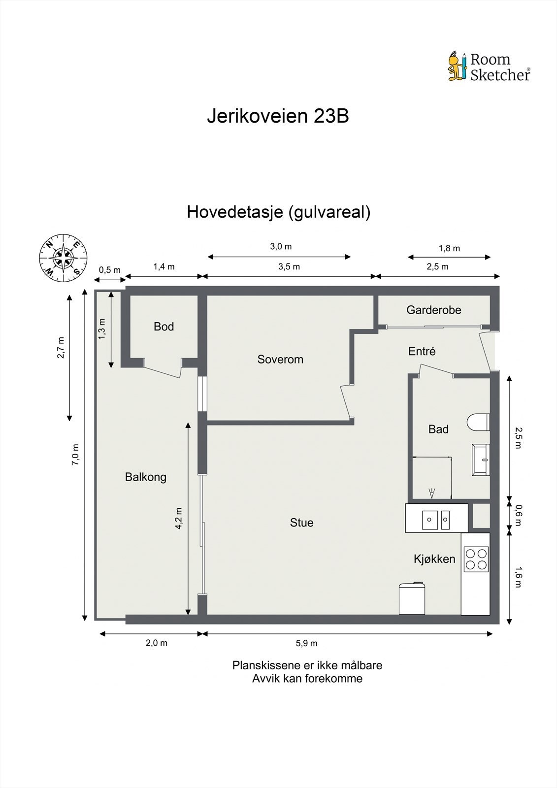 Planskisse 3. etasje Galleribilde
