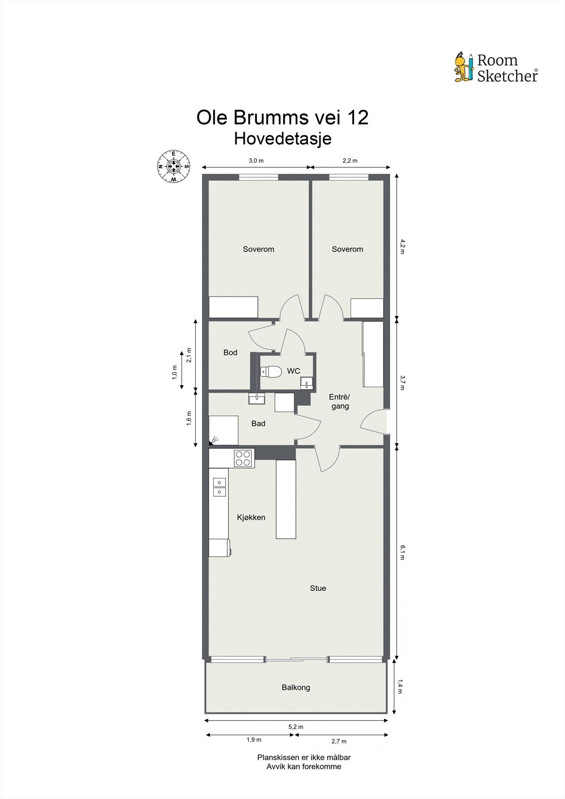 Planskisse 6. etasje Galleribilde