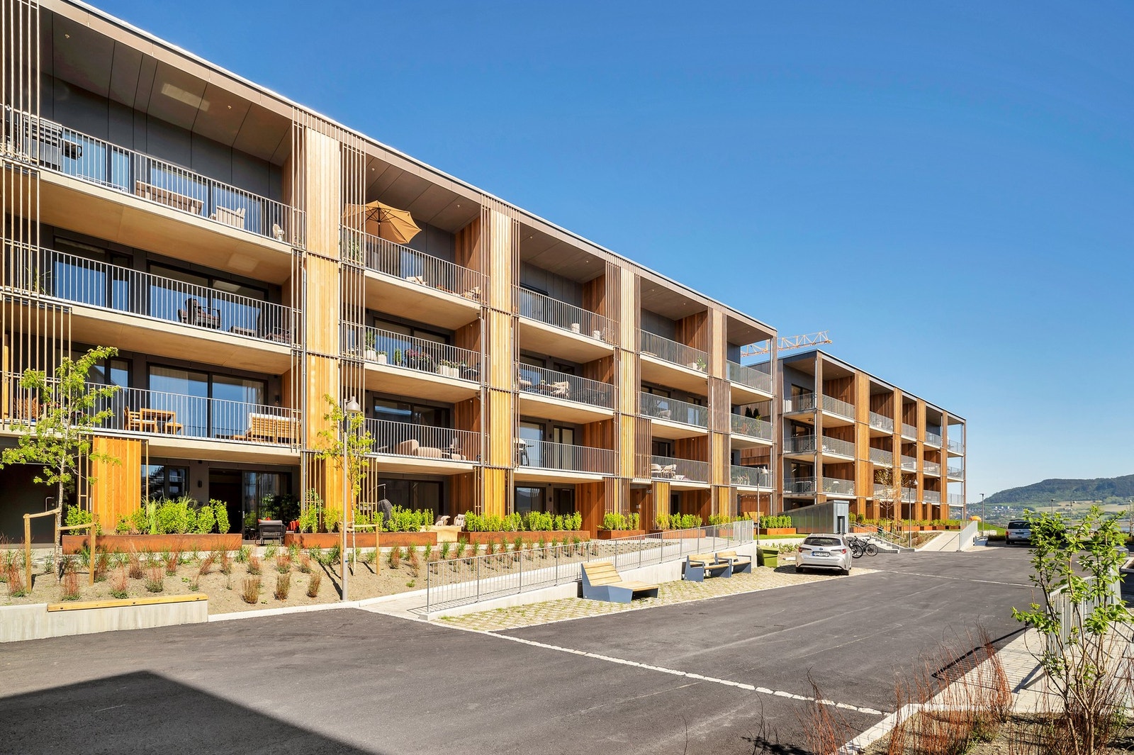 Fasade. Bygget er helt nytt fra 2023. Galleribilde