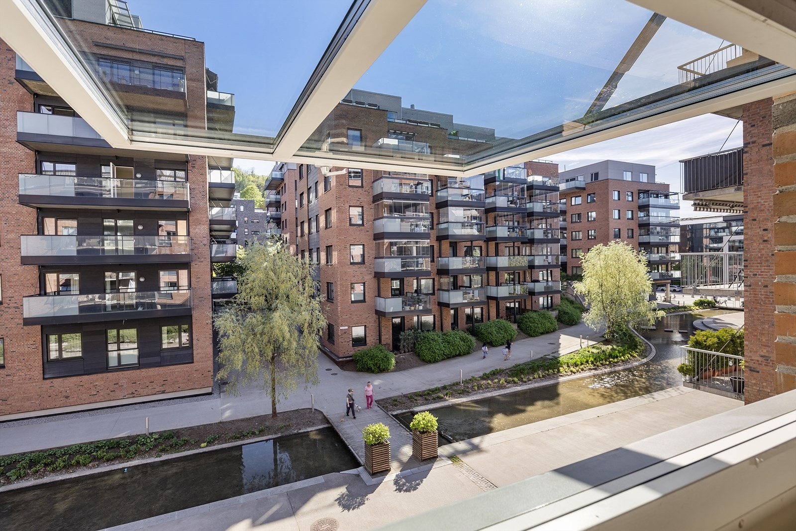 Utsikt mot Kværnerdammen fra soverommet Galleribilde