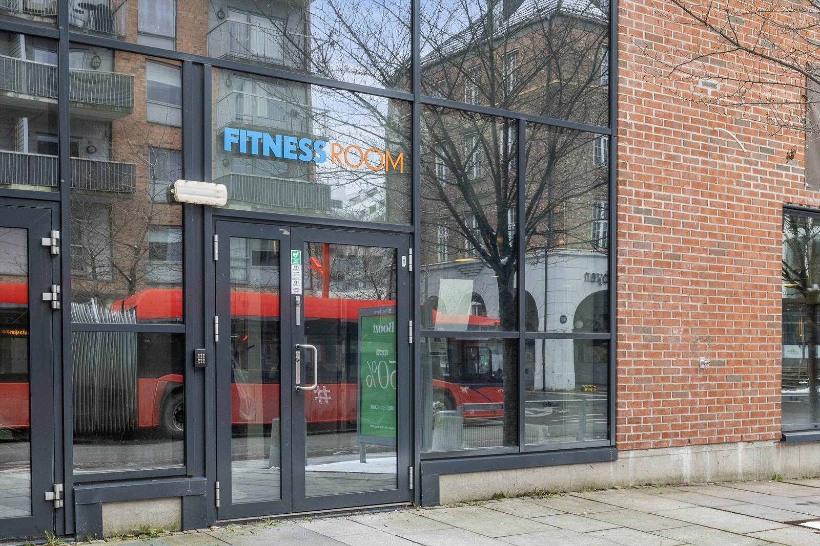 Fitnessroom Kværnerbyen ligger kun et par minutter gange fra boligen Galleribilde