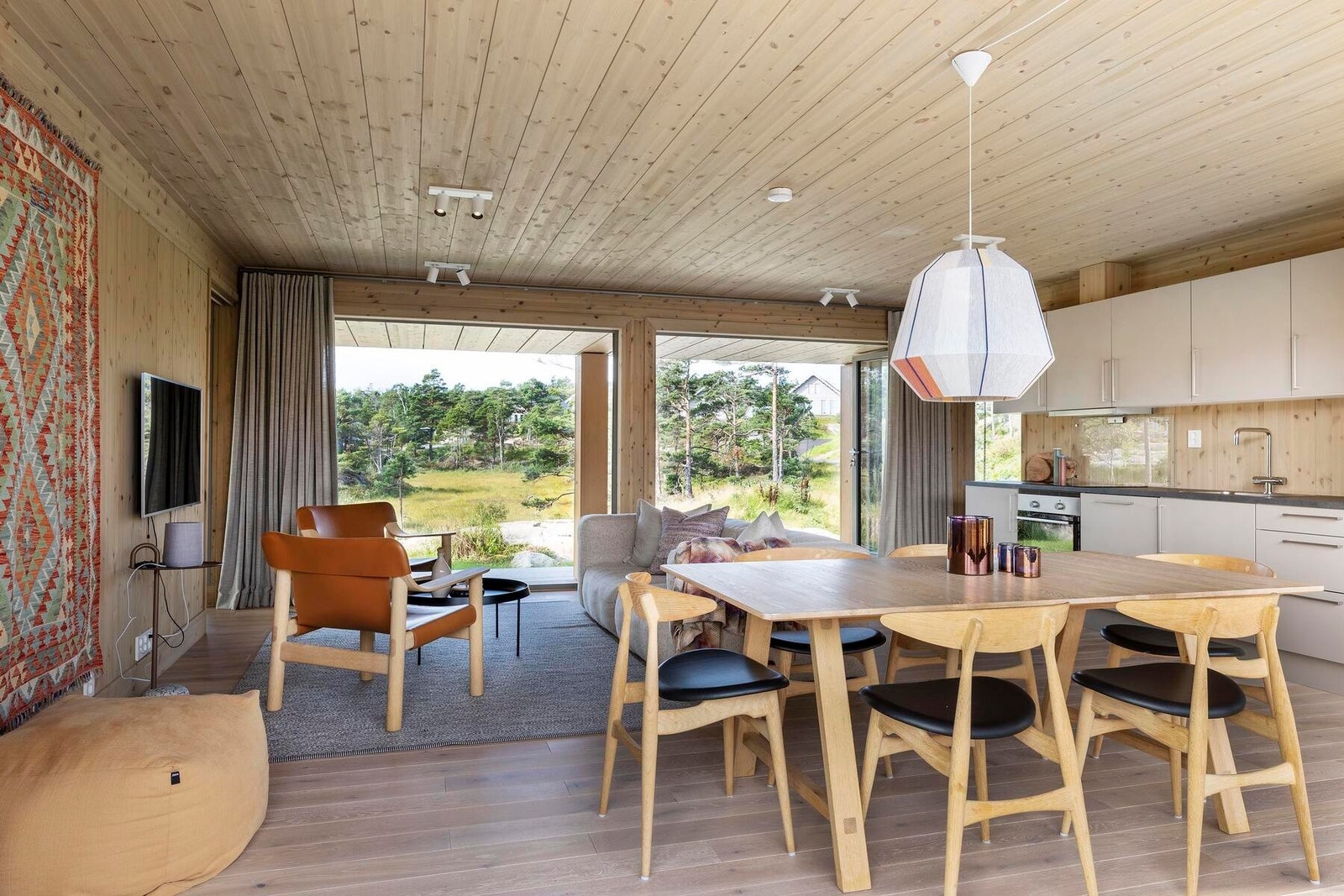 Foto fra visningshytte på Sydri, Kragerø som er en Sommer Vy2 modell. Galleribilde