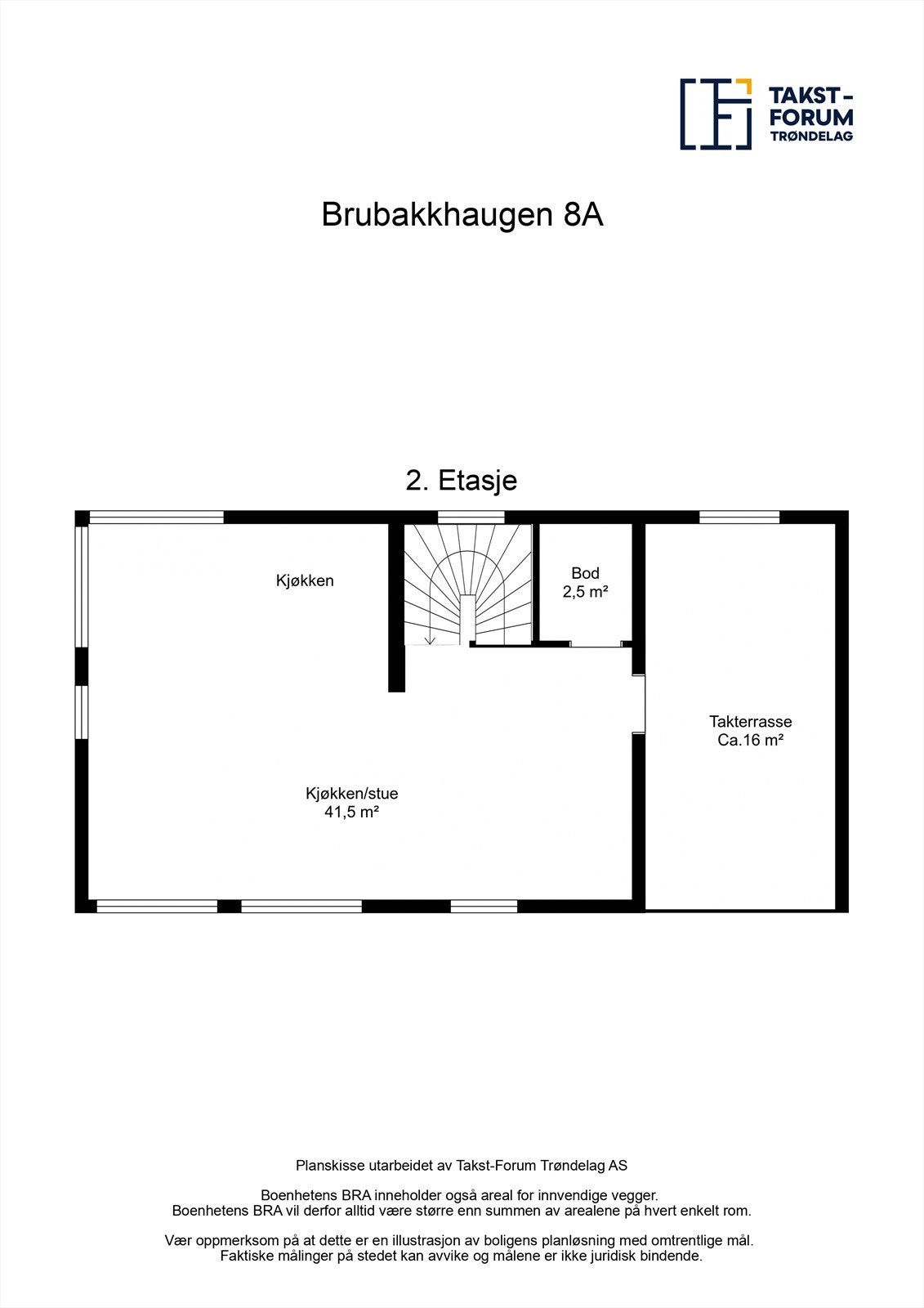 Plantegning andre etasje. Galleribilde