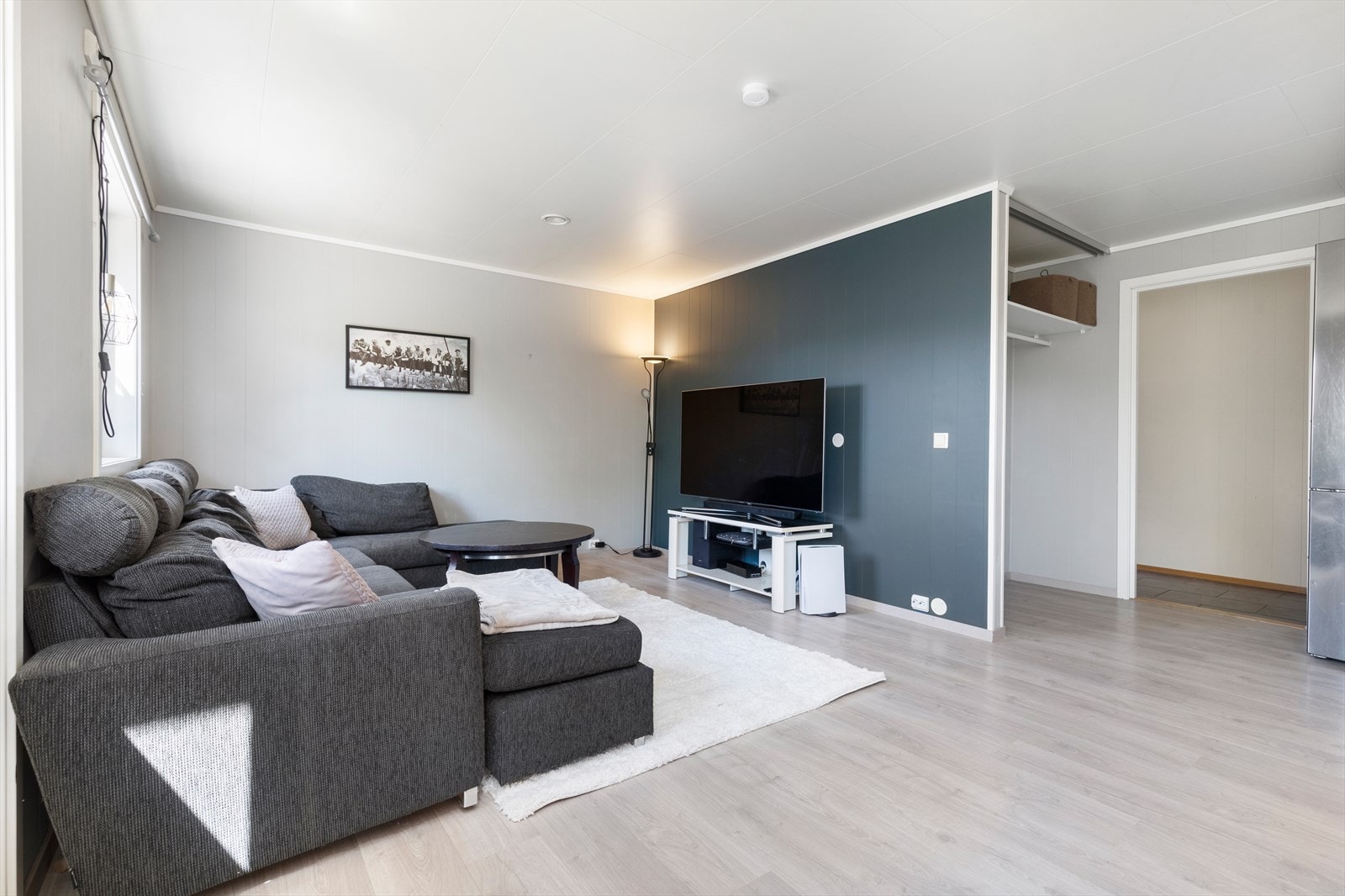 Nyere gulv og plass for en romslig sofa Galleribilde