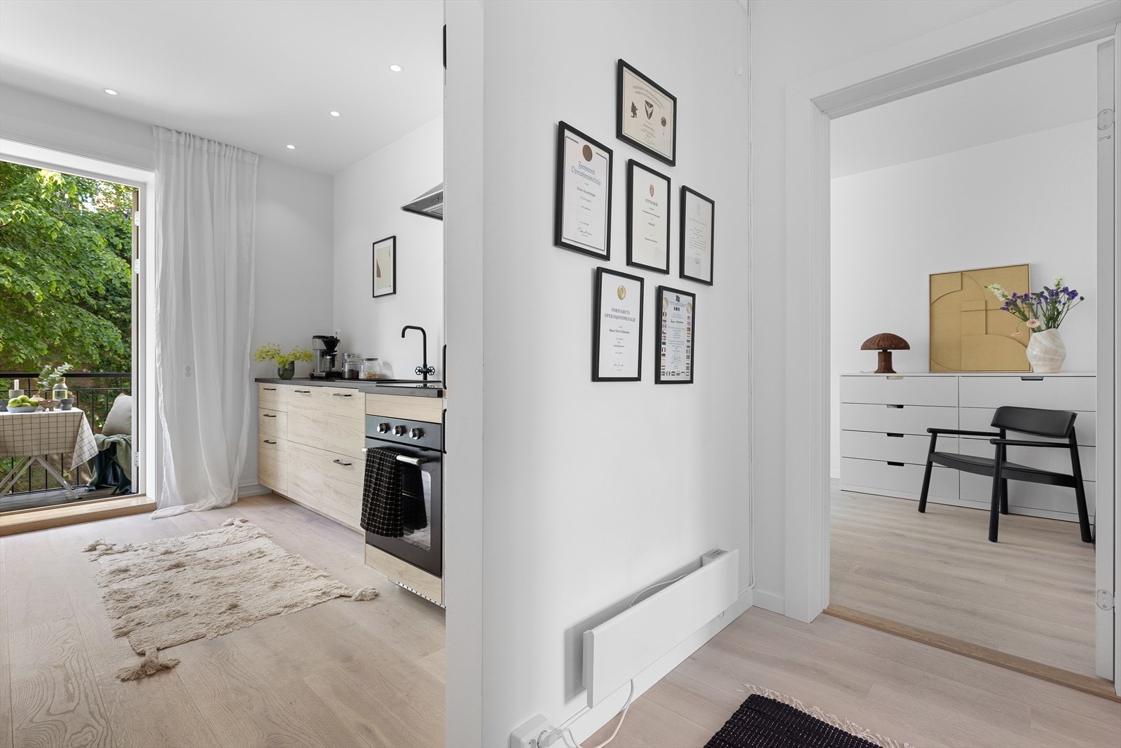 Gangens sentrale plassering sikrer god flyt mellom alle rom Galleribilde